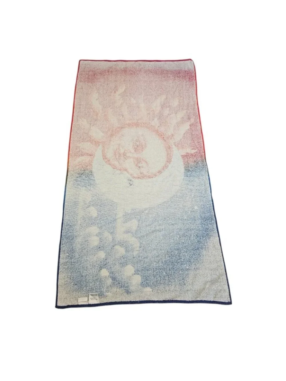 VTG Sun Moon Celestial Face Beach Towel Y2K 2000s Brazil Thin Terry